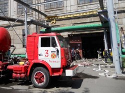 Вчера на Счастьенской ТЭС спасатели "тушили" тренировочный пожар