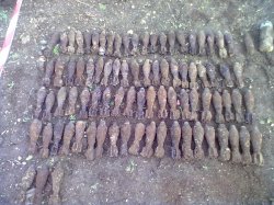 В огороде жительницы Славяносербского района обнаружены 99 боеприпасов времен ВОВ (видео)