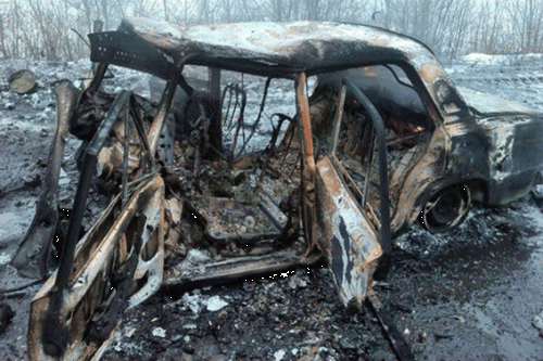 Силовики рассказали подробности происшествия на 29-м блокпосту: Боевики дистанционно взорвали автомобиль с мирными жителями (ФОТО)