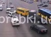 В Киеве маршрутка протаранила автомобиль патрульной полиции, образовалась пробка