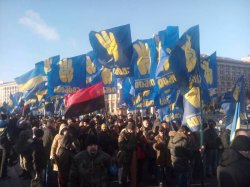 В Киеве проходит шествие против Яценюка 