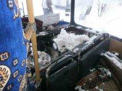 На Черкасщине на ходу загорелся автобус: пассажиры выпрыгивали через окна
