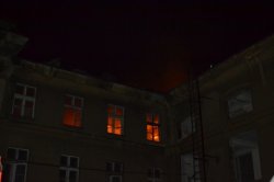 В Одессе горело здание Минобороны