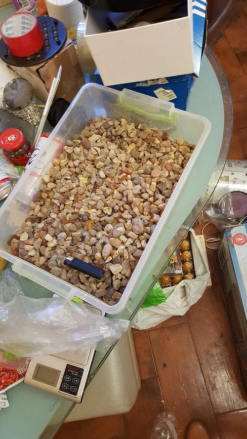 В киевском гараже нашли почти центнер янтаря