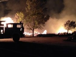 В Северодонецке произошел крупный пожар на территории троллейбусного управления