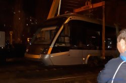 В Киеве с рельс сошел скоростной трамвай