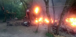 Под Тернополем сожгли лагерь ромов