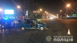 В Харькове произошла авария с участием иномарки и автобуса