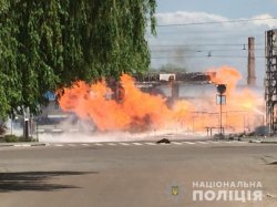 В Житомире сгорела АЗС, есть пострадавшие