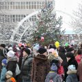 В Жовтневом районе Сергей Горохов зажег новогодние елки