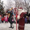 В Жовтневом районе Сергей Горохов зажег новогодние елки