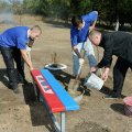 В Жовтневом и Каменнобродском районах Луганска прошел третий внутридворовой субботник