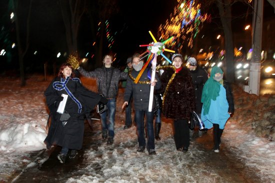 В Луганске на Рождество устроили настоящий вертеп