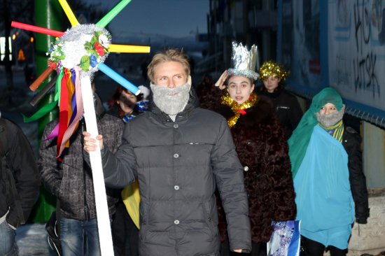В Луганске на Рождество устроили настоящий вертеп