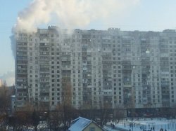 В Киеве женщина прыгнула с 16 этажа пытаясь спастись от пожара