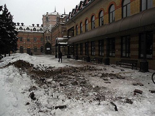 Разрушенный вокзал в Дебальцево (ФОТО)