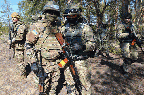 Инструкторы Грузии и Израиля проводят обучение с бойцами спецподразделений луганской милиции (ФОТО)
