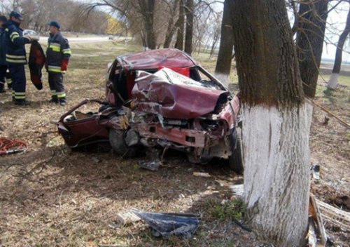 В Хмельницкой области легковушка врезалась в дерево