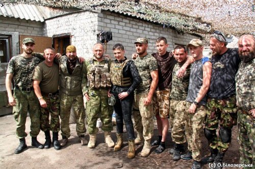 Савченко встретилась с Ярошем в зоне АТО