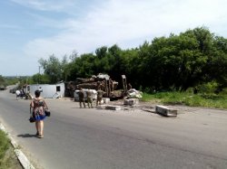 На Луганщине произошло ДТП с военной техникой (фото)