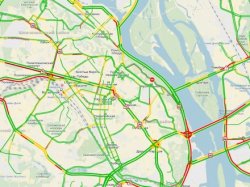 Автомобильные пробки в Киеве в среду утром достигли шести баллов