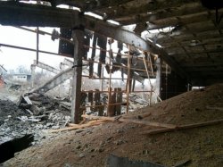 В Новобахмутовке артиллерия боевиков разрушила зернохранилище