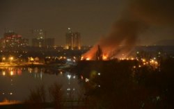 В Киеве горел оздоровительный комплекс, пострадал один человек 