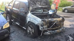 В Луцке сгорел автомобиль нардепа Лапина