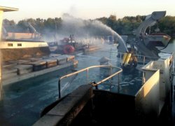 На Одесчине горело грузовое судно