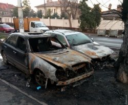 В Одессе сожгли два авто на еврономерах