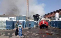 В Ровенской области возник пожар на стеклозаводе
