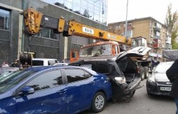 Масштабное ДТП на Печерске: полиция сообщила о 21 поврежденном авто