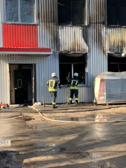 В Киеве в бизнес-центре произошел пожар