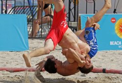 В Одессе прошел турнир по пляжной борьбе Beach Wrestling World Series